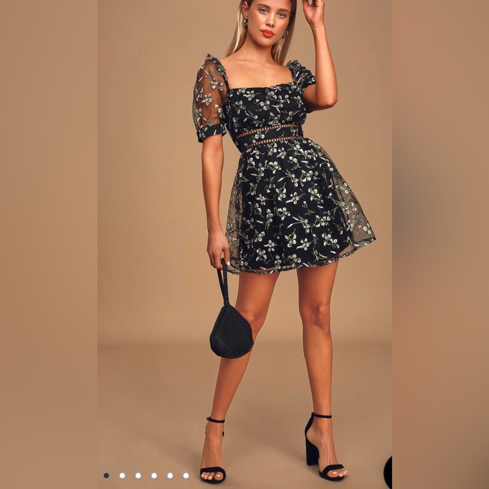 Floral Babydoll Dress By LuLus
